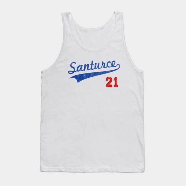 Distressed Santurce 21 Puerto Rican Baseball Cangrejeros Puerto Rico Tank Top by PuertoRicoShirts